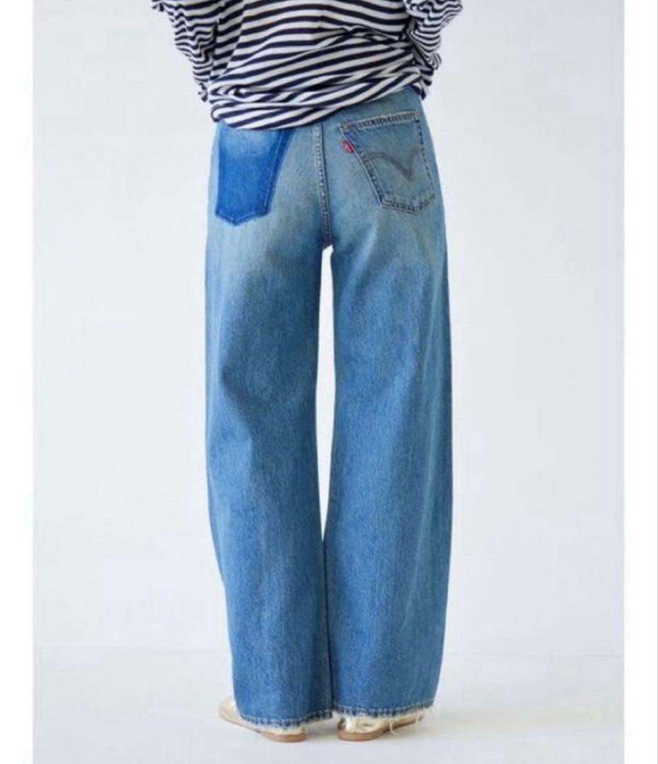美品★Ungrid Levi's別注RIBCAGE ＷIDE LEG サイズ25