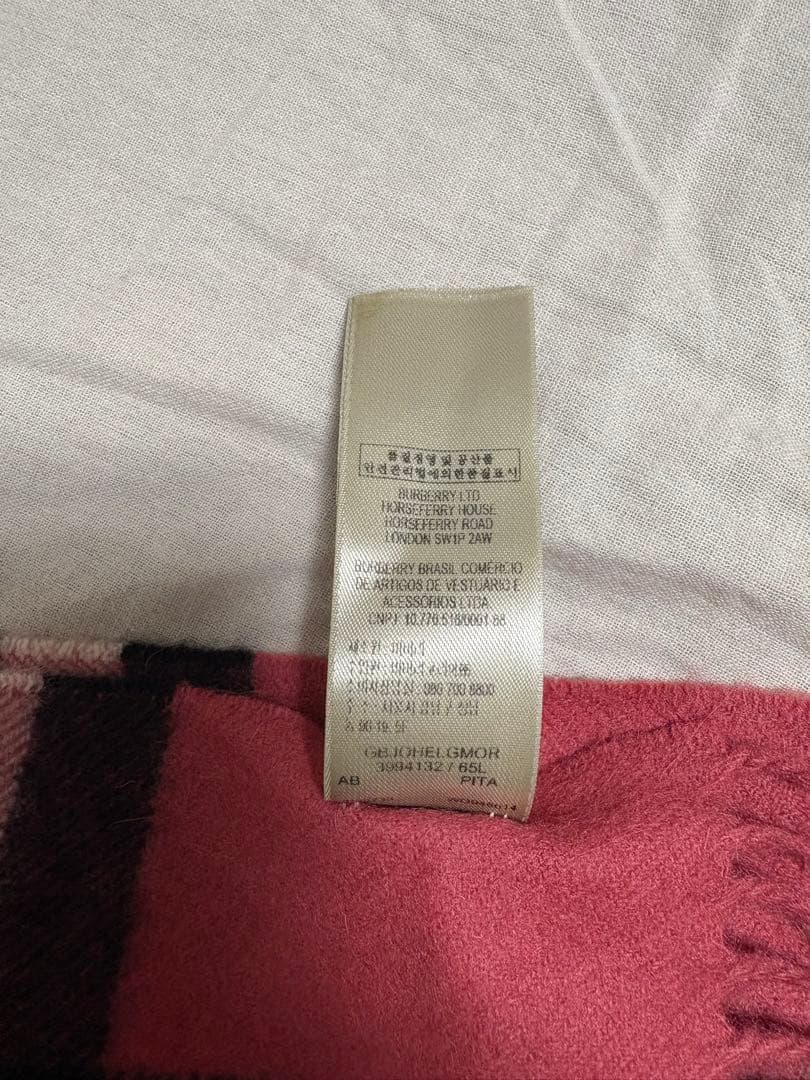 BURBERRY バーバリー カシミヤ 100%マフラー 168×30cm