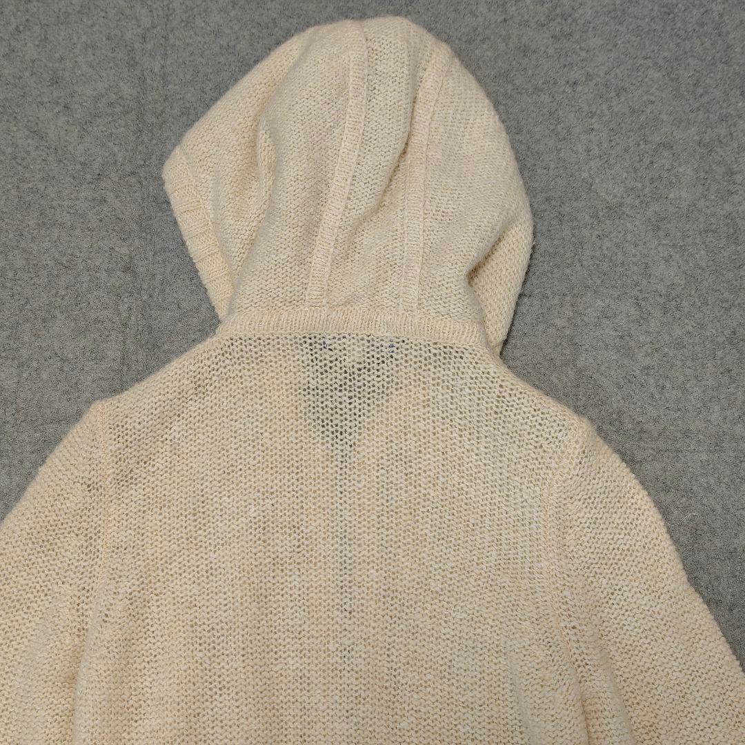 良品✨バーバリーブルーレーベル ケーブルニット　ロングカーディガン　フード付き