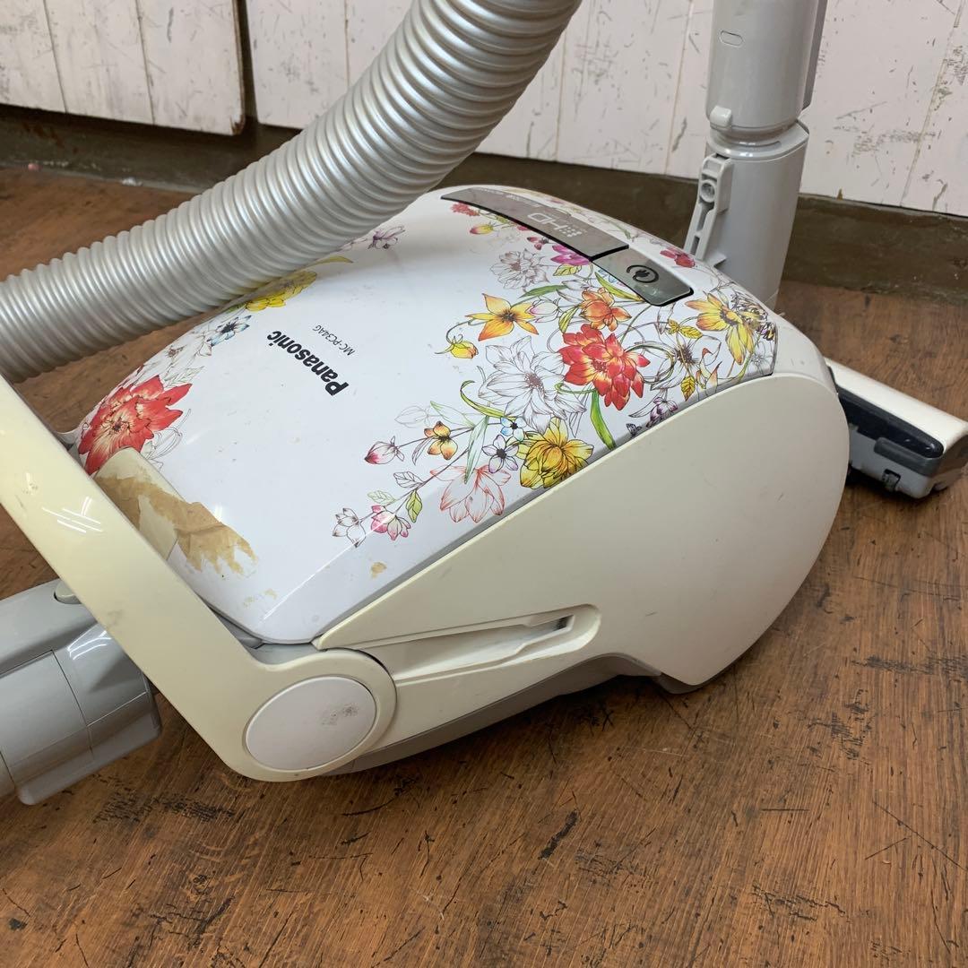B-壁 【希少・花柄】Panasonic 紙パック式掃除機 エコナビ搭載