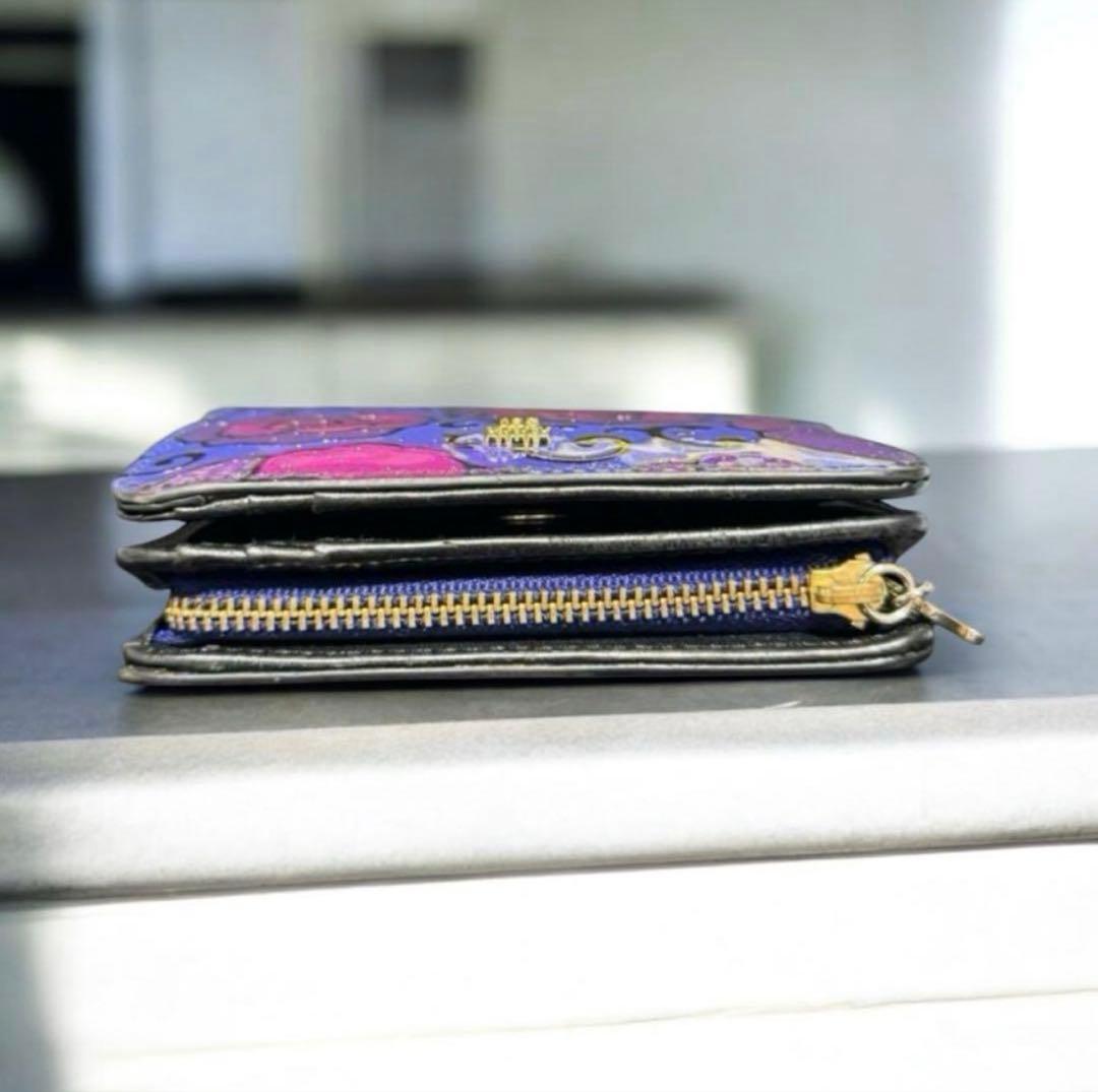 美品 廃盤品 ANNA SUI アナスイ マジカルローズ エナメル ラメ 財布
