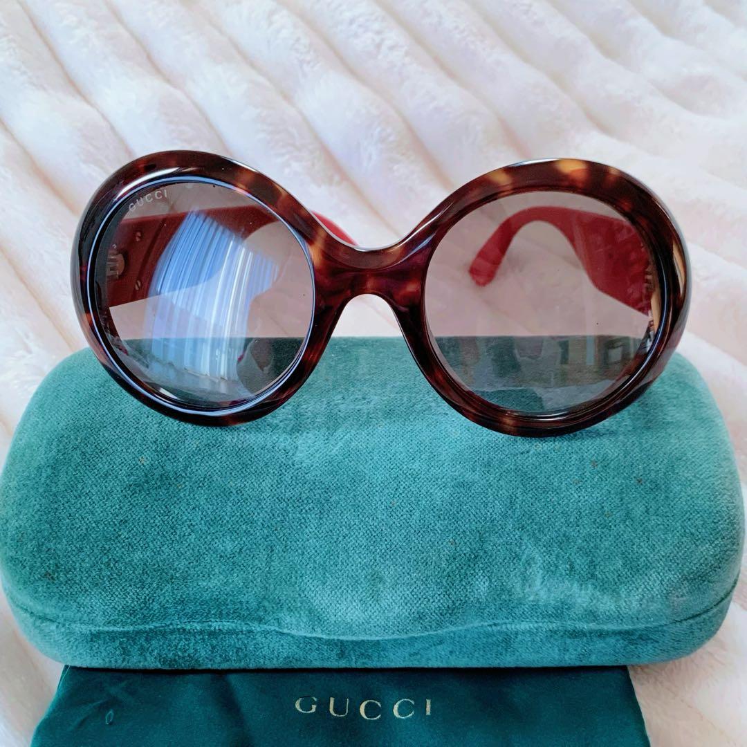 【美品】gucci グッチ ロゴ サングラス