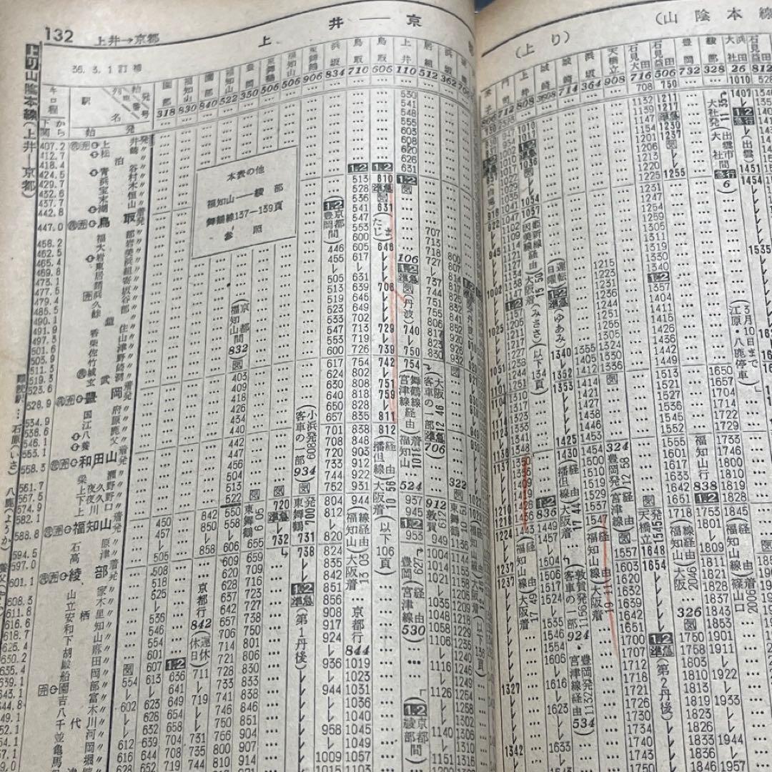 【交通公社時刻表】1961年3月号⚫︎全国ダイヤ改正