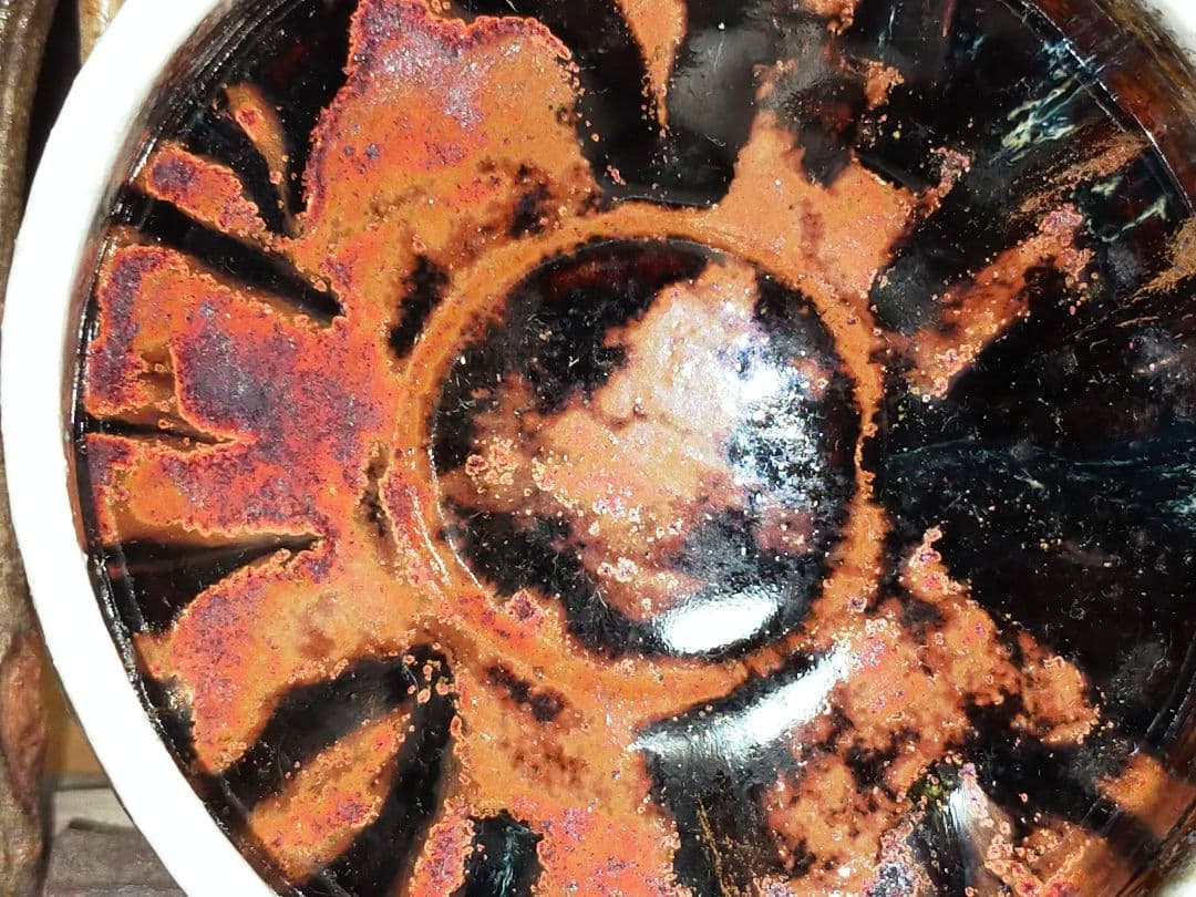 ♥美濃焼　天目　茶碗　無銘　骨董品