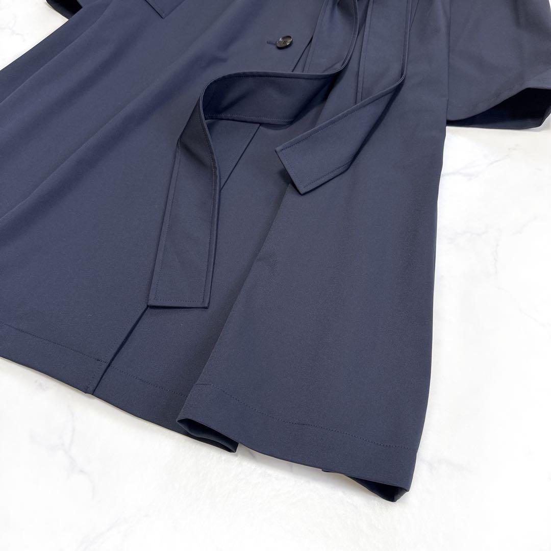 24SS セオリーリュクス theory luxe ステンカラーコート 38 紺