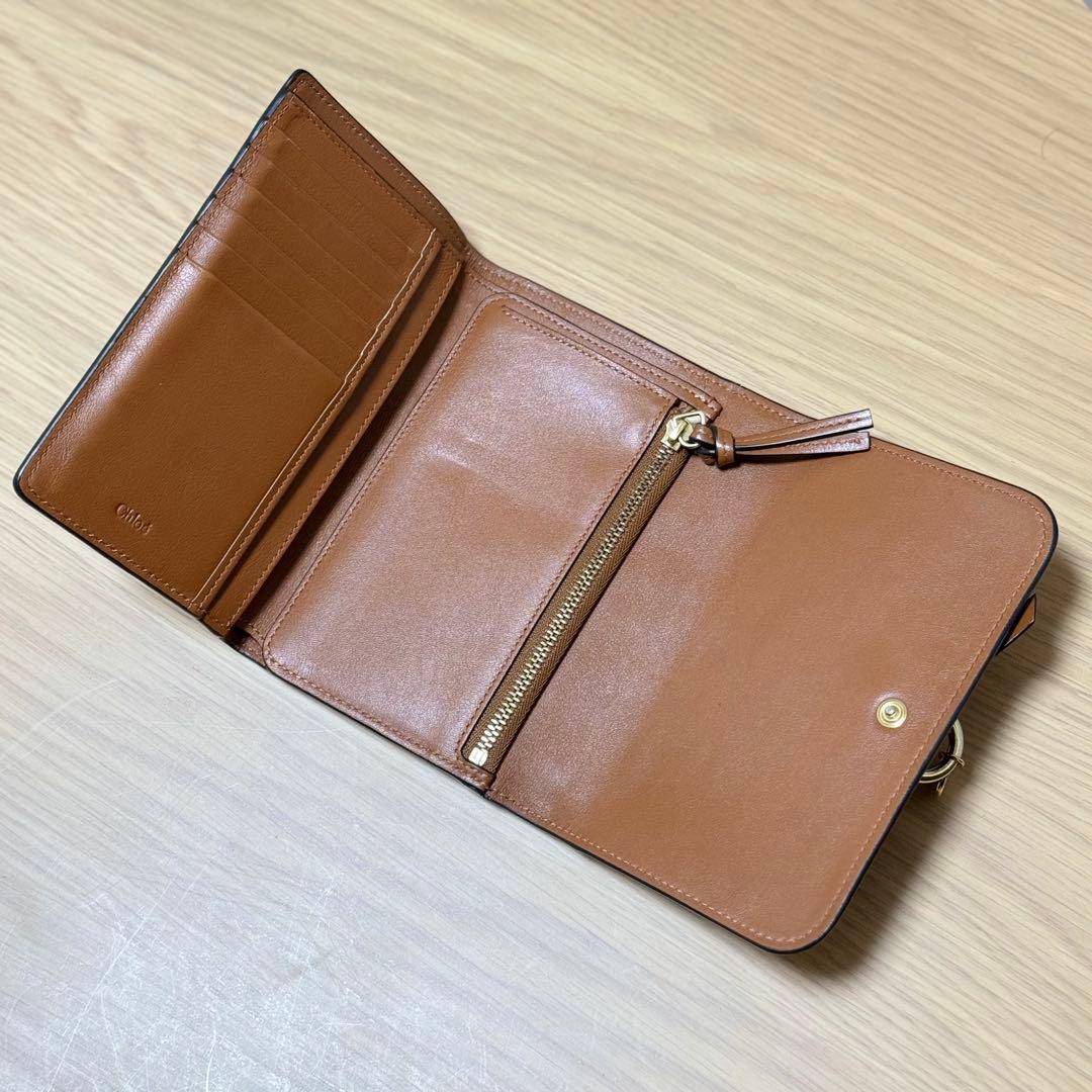 Chloé ブラウンレザー 二つ折り財布