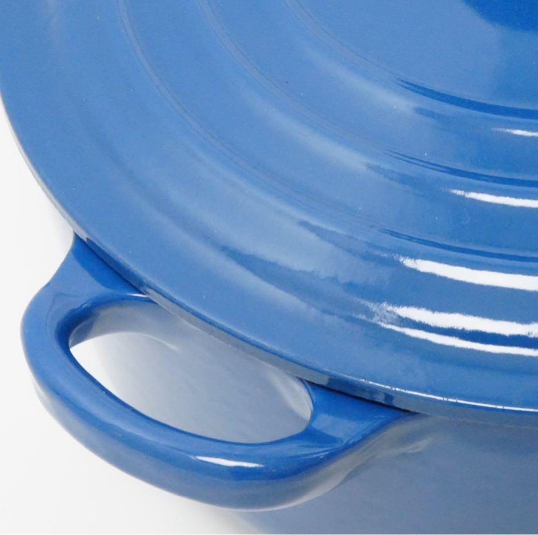 【美品】LE CREUSET　ココット ロンド ハーモニックブルー　20cm
