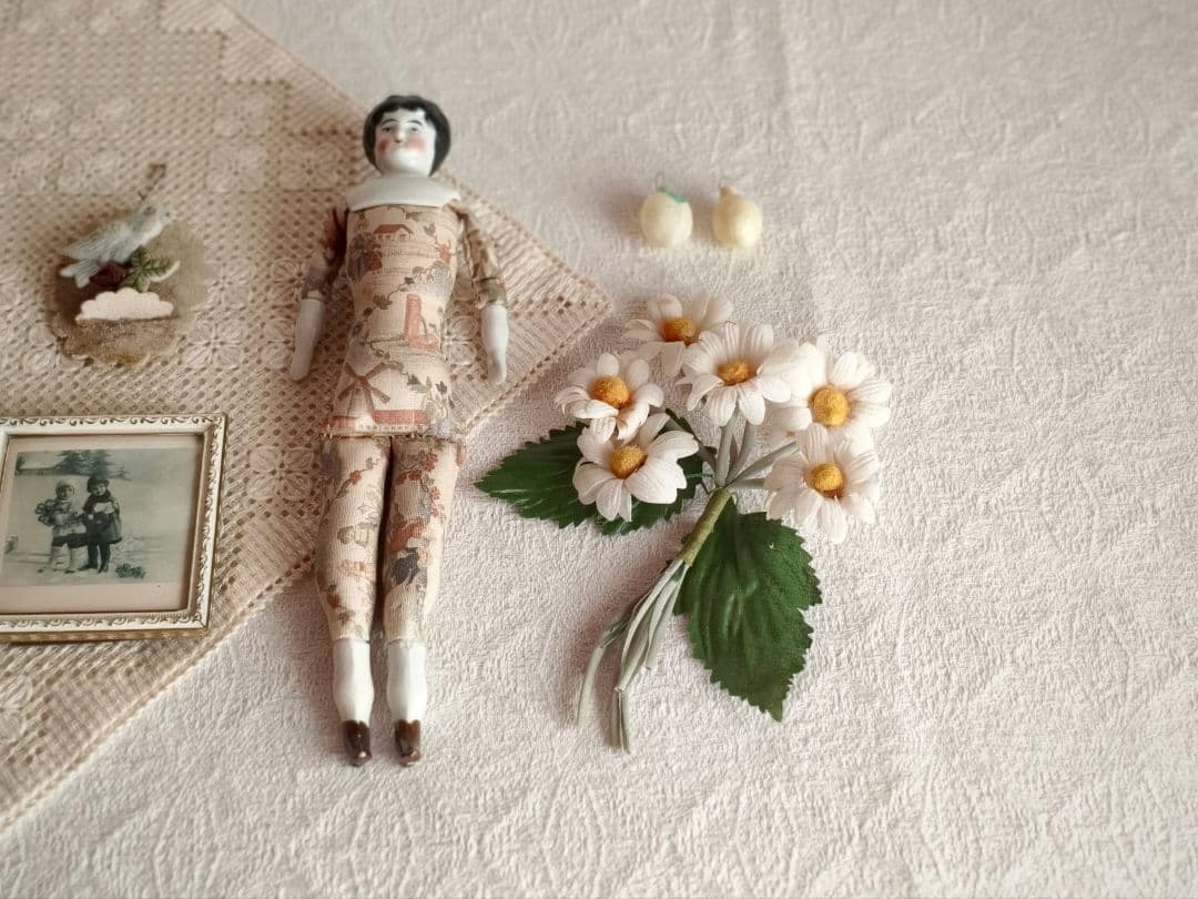 * vintage flower ❀ ホワイトデイジー 布花 ブーケ