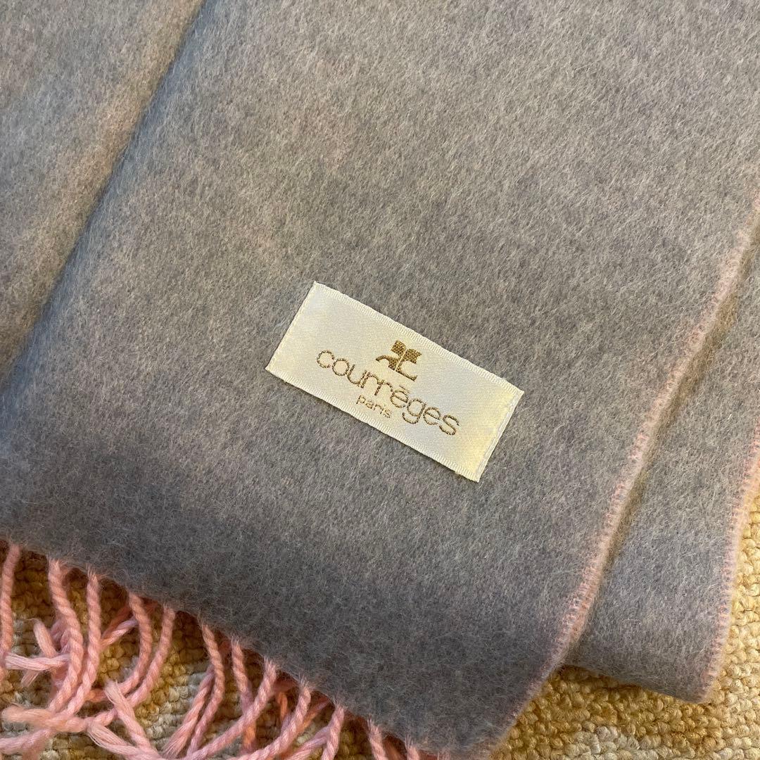 クレージュ　courreges カシミヤ　100% マフラー　希少
