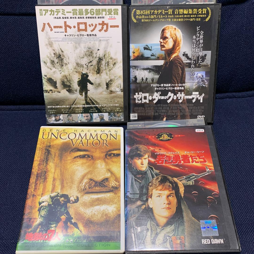 名作戦争映画30点　ハートロッカー、若き勇者たち、プラトーン、ハンバーガーヒル他