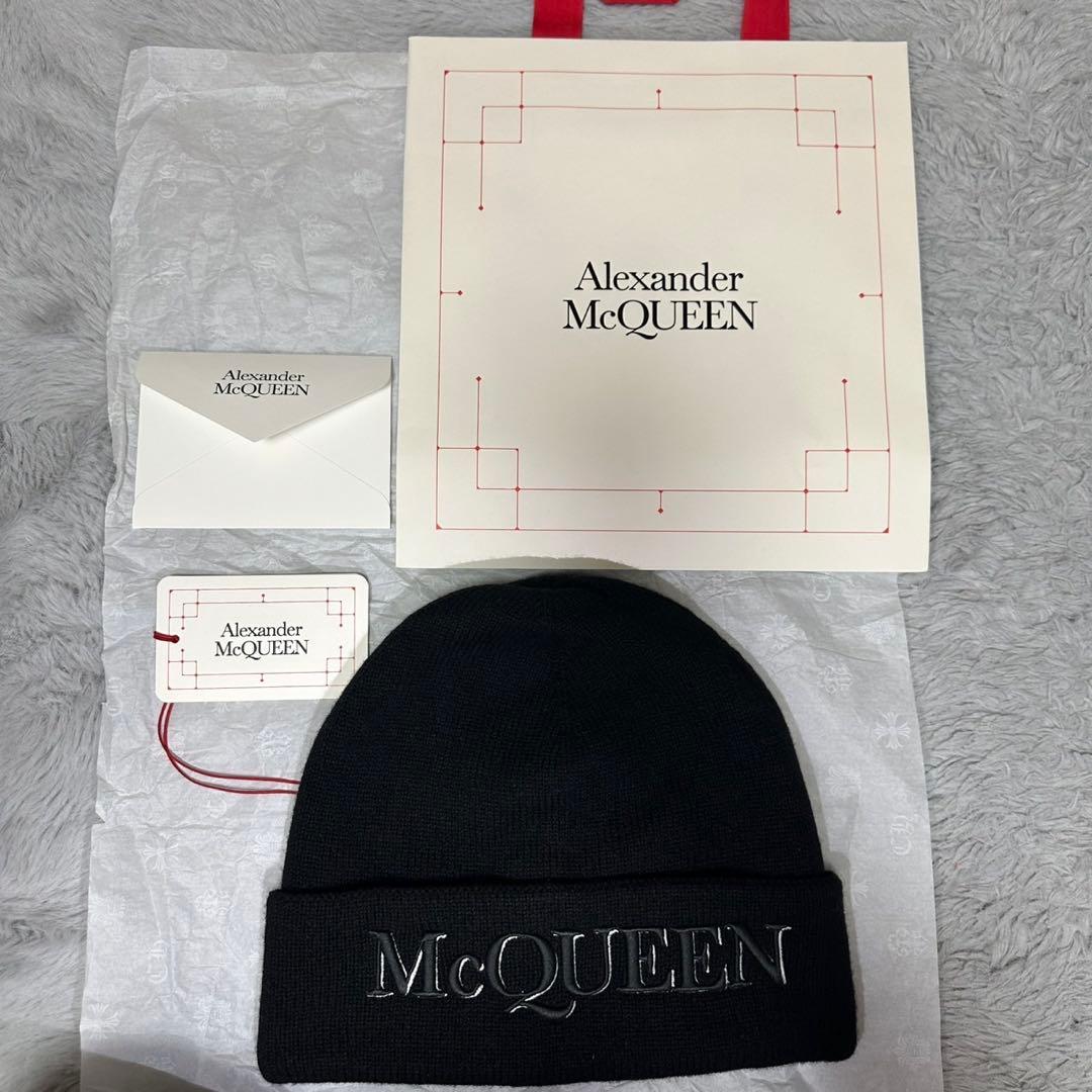 Alexander McQueen ブラック ニット帽