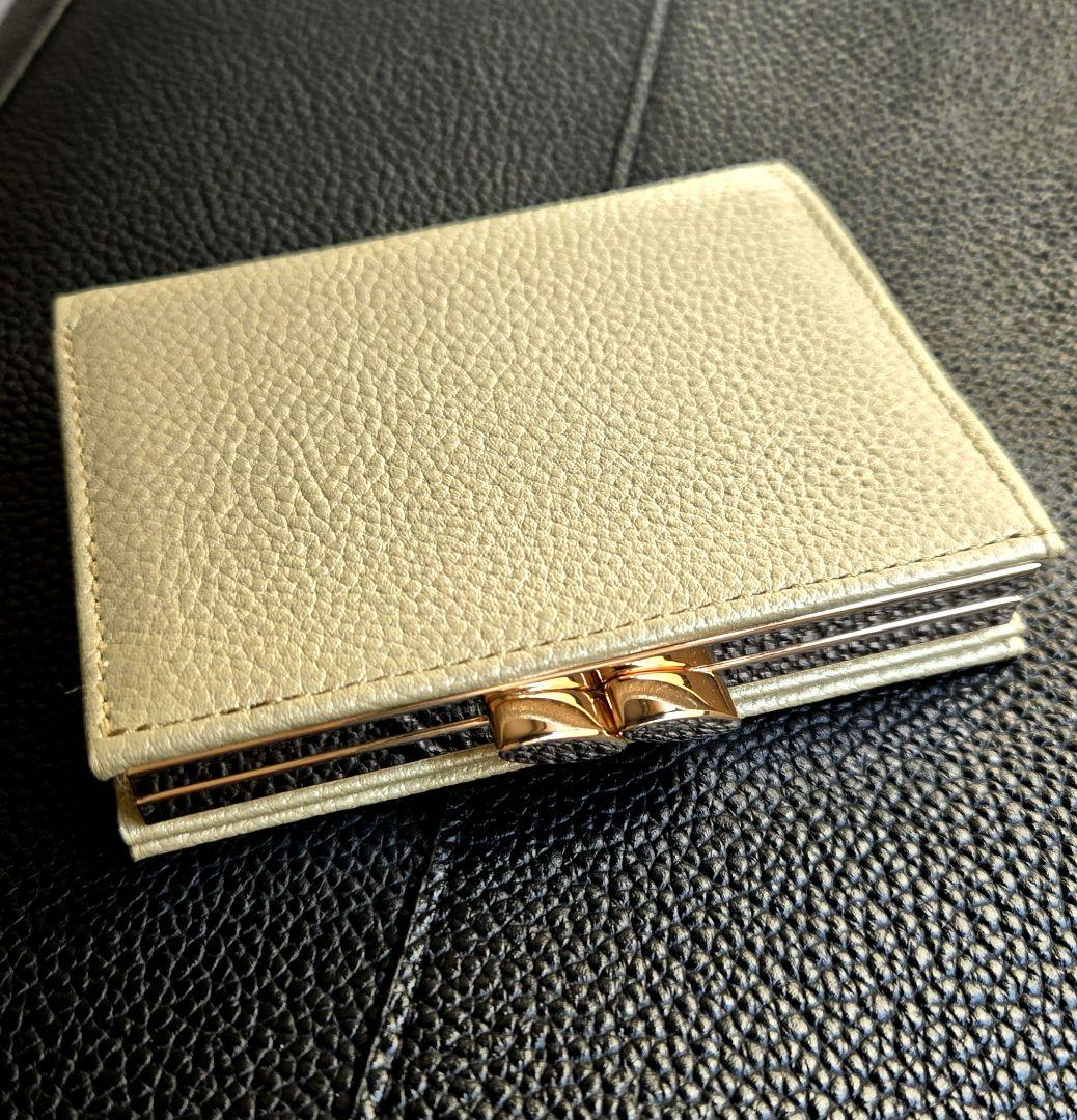 【皇居折り財布】がま口/シャンパンゴールド/《新品未使用》
