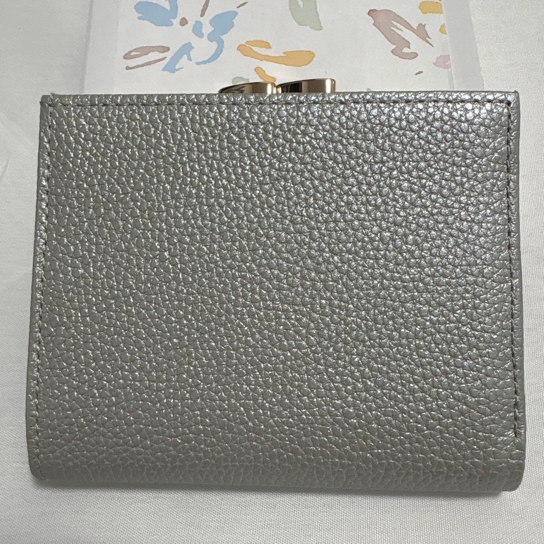 【新品未使用】皇居財布　がま口　二つ折り財布　シルバー