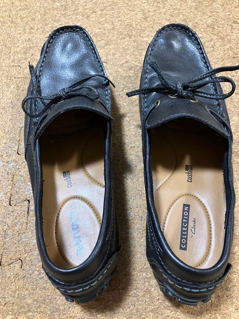 Clarks ブラックレザー シューズ