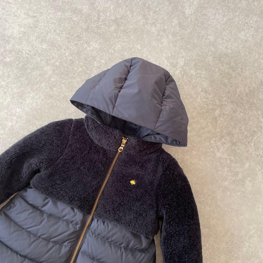 美品【定価4万】ケイトスペード ボア ダウン ロングコート ネイビー