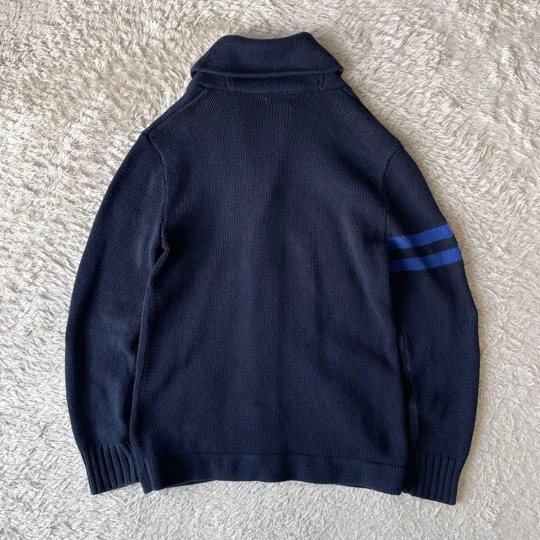 ラルフローレン 美品 コットンカーディガン L ネイビー