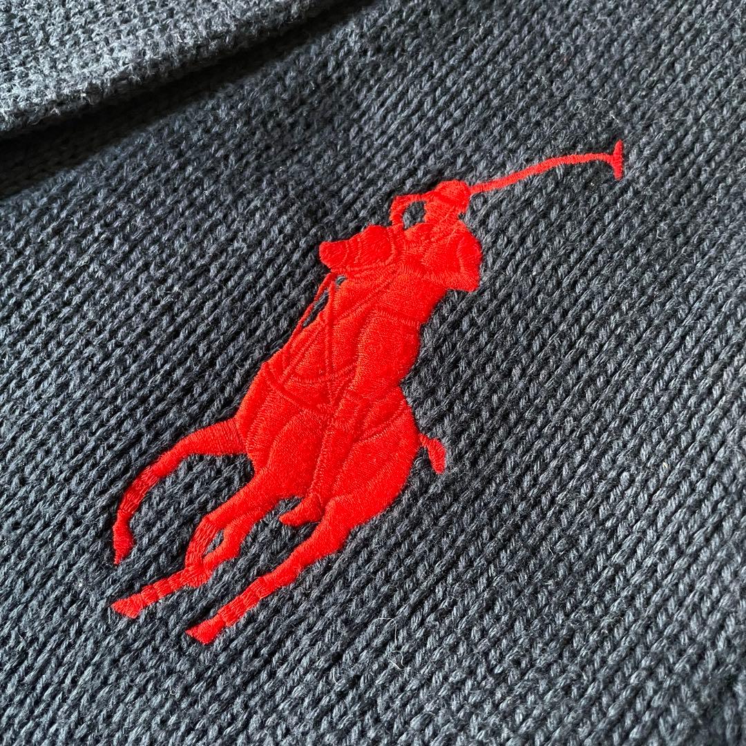 ラルフローレン 美品 コットンカーディガン L ネイビー