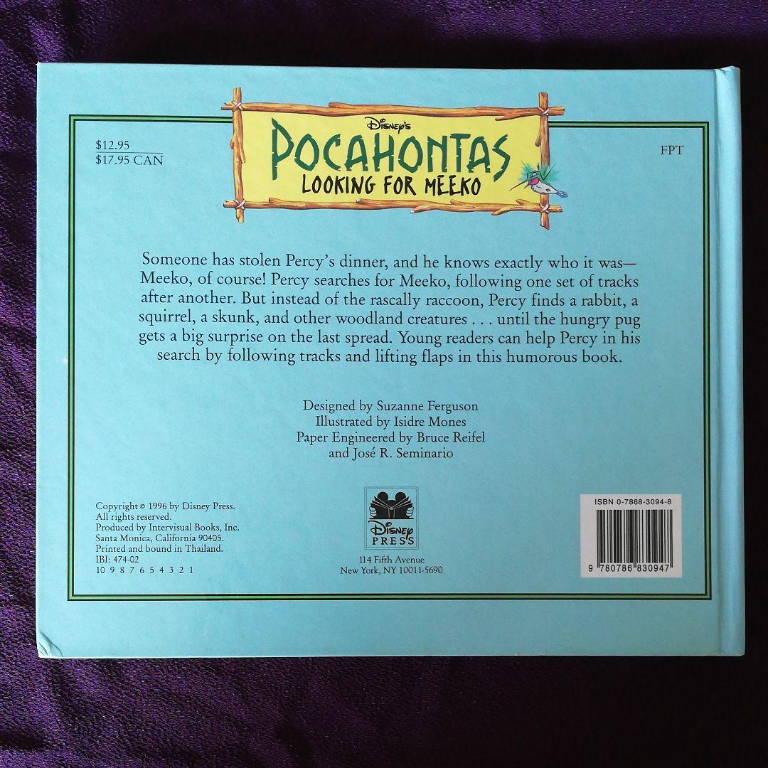 Pocahontas LookingforMeeko　ポカホンタス　仕掛け絵本