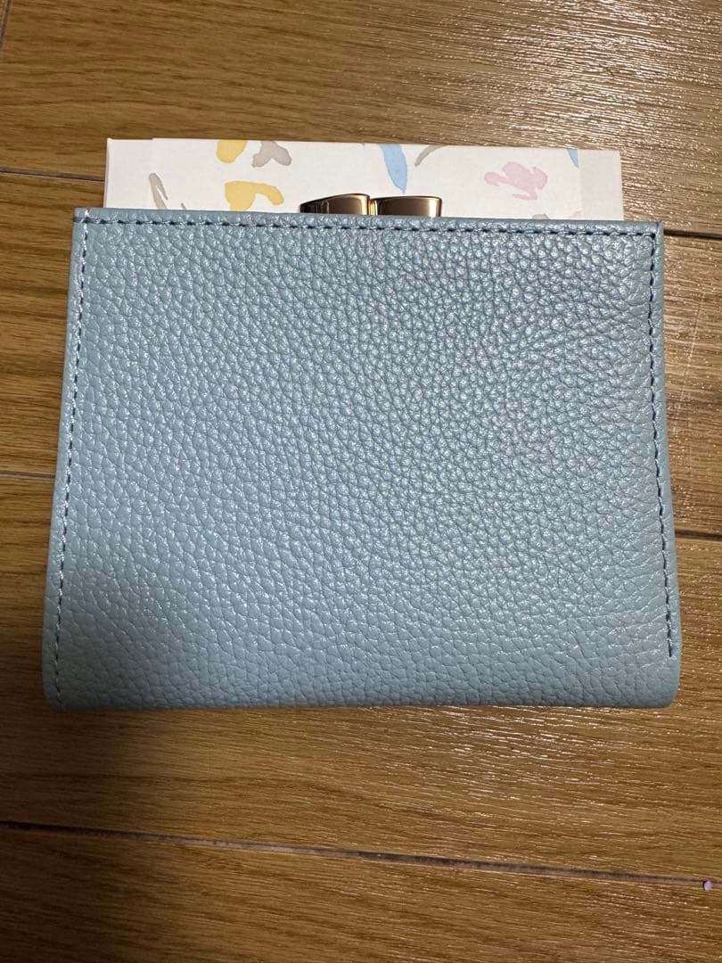 皇居　がま口　財布　ブルー