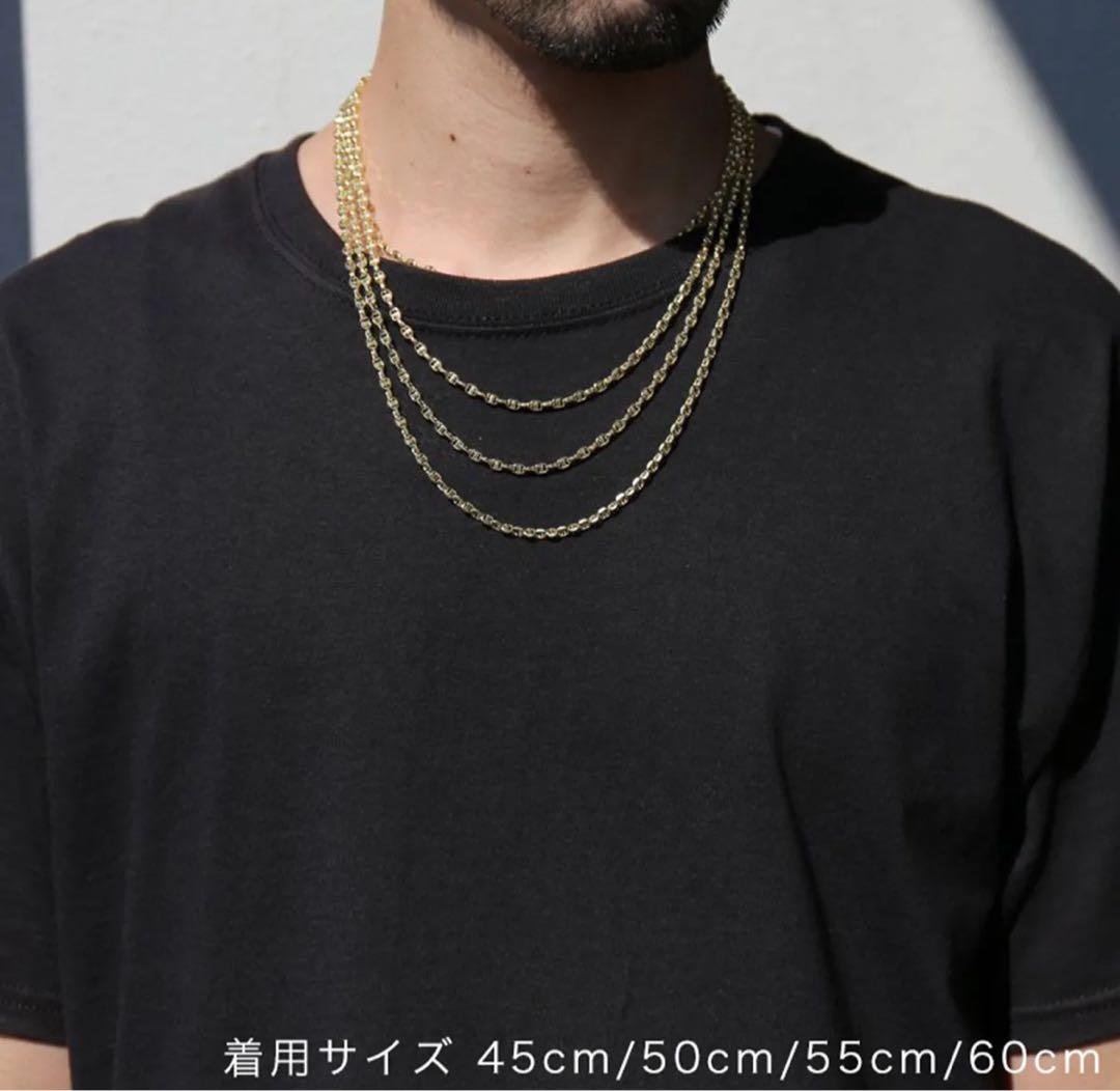 【定価30万円】AVALANCHE 10K アンカーネックレス 4mm 45cm