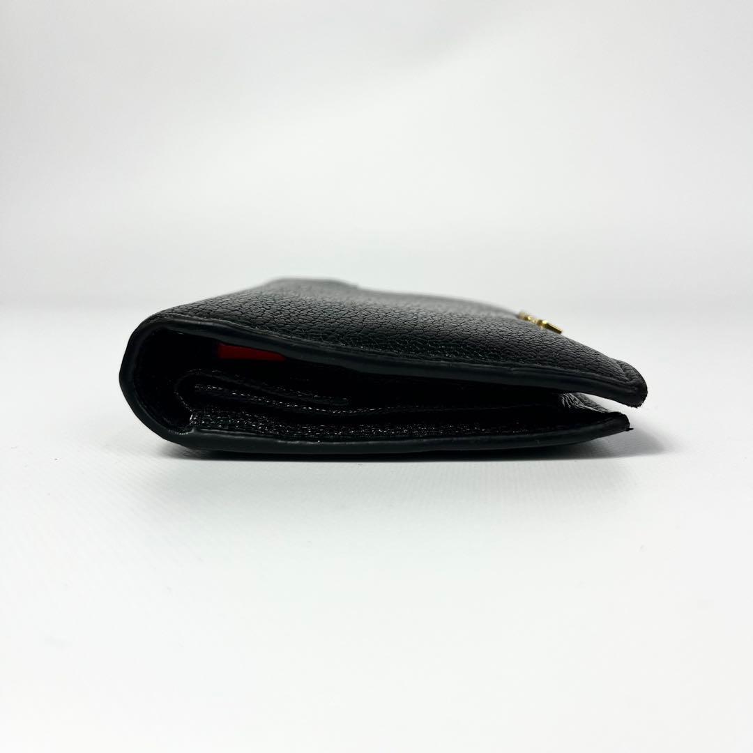 レア✨ミュウミュウ ２つ折り財布 ロゴ金具 レザー マルチカラー ブラック