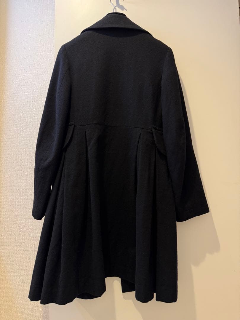 日本製LIMI feu ブラック ロングコート Sウール100%