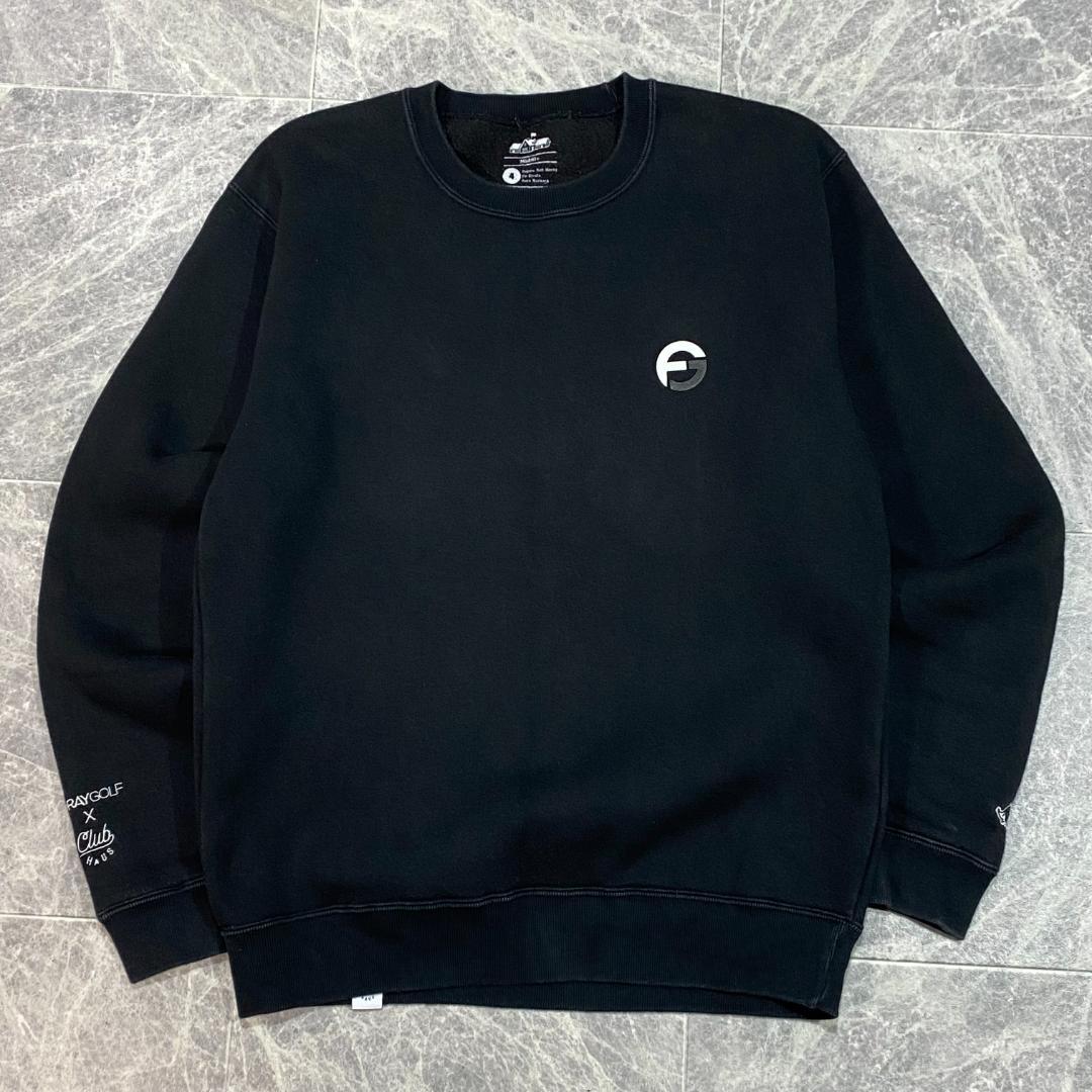 CLUBHAUS クラブ ハウス スウェット トレーナー ブラック M ゴルフ