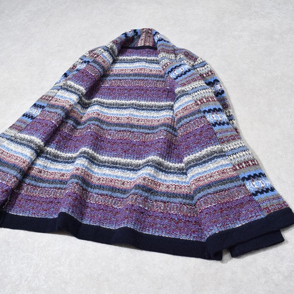 Leilian カシミヤ100％ ノルディック 北欧柄 ニットカーディガン 9