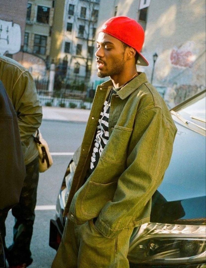【未使用】Supreme Denim Chore Coat Olive L