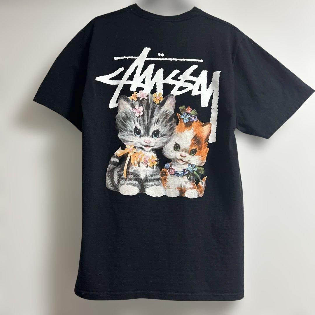 Stussy Kittens Tee \"Black\" ステューシー　tシャツ　猫