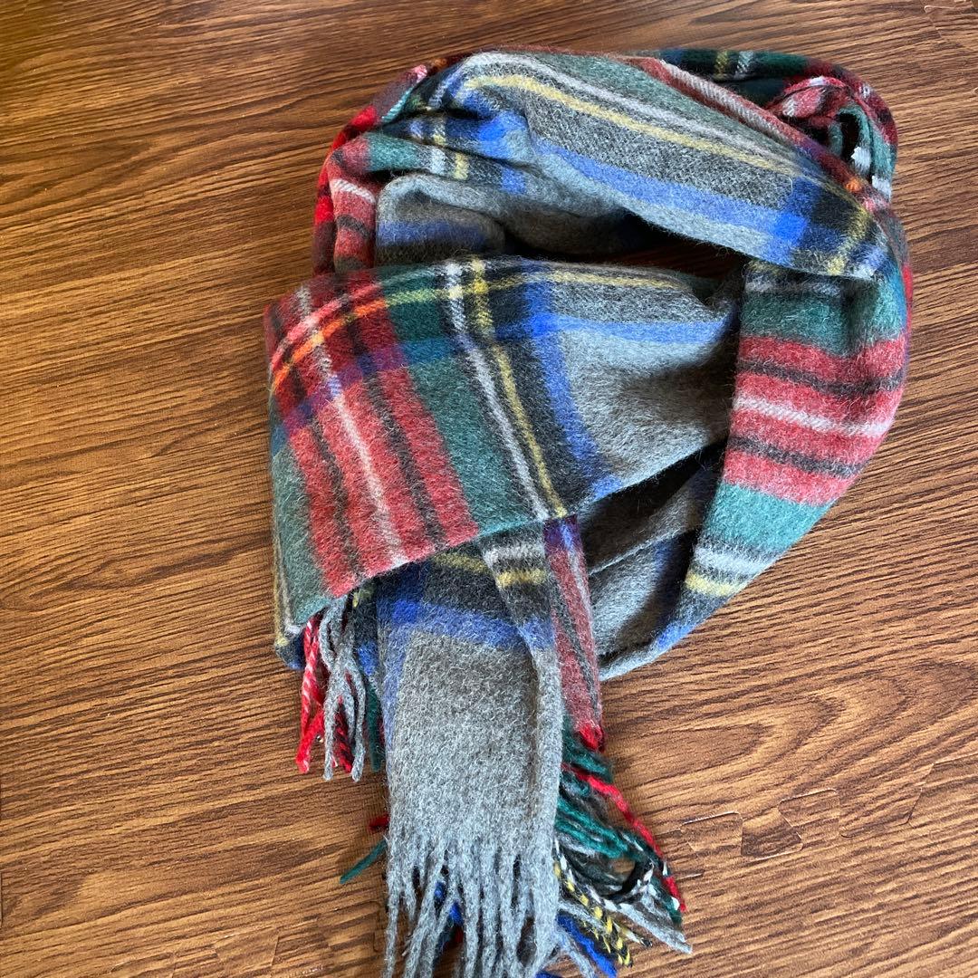 TWEEDMILL ツイードミル　イギリス製　大判ストール　チェック柄　ウール