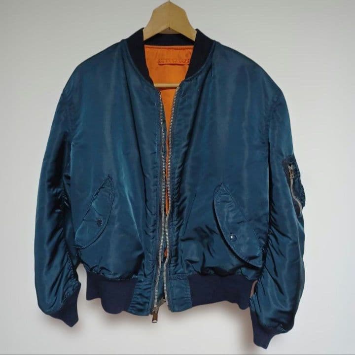 ALPHA80～90sネイビーMA-1 フライトジャケットXLウーナ様限定