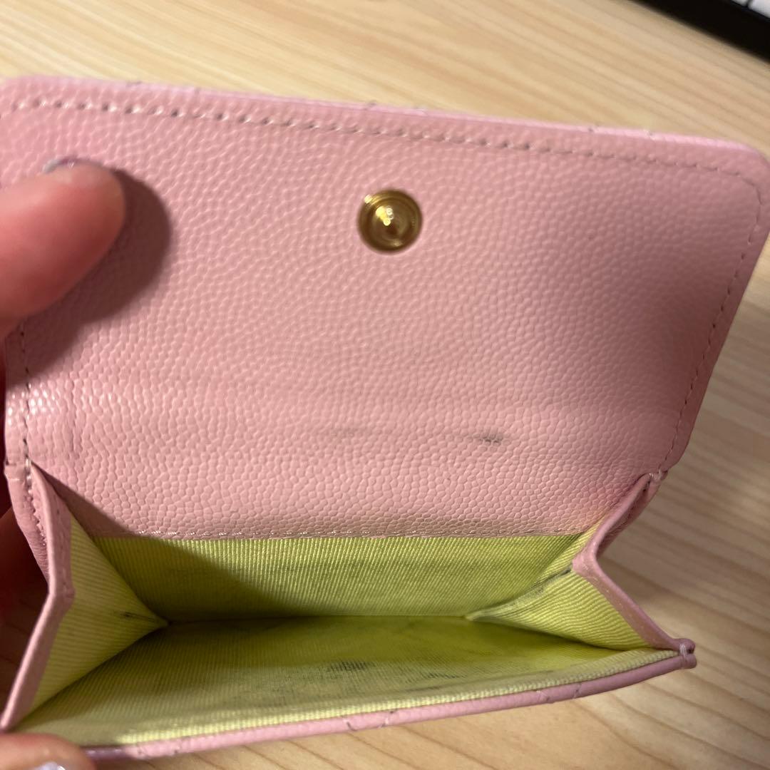 【中古】シャネル※CHANEL※ミニ財布※三つ折り財布※ピンク
