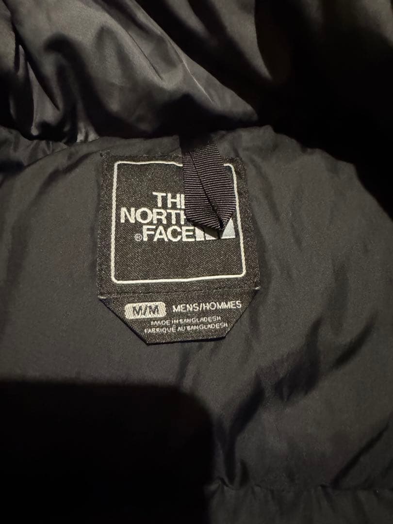 THE NORTH FACE 700 ダウンベスト センターロゴ　ブラックカモ