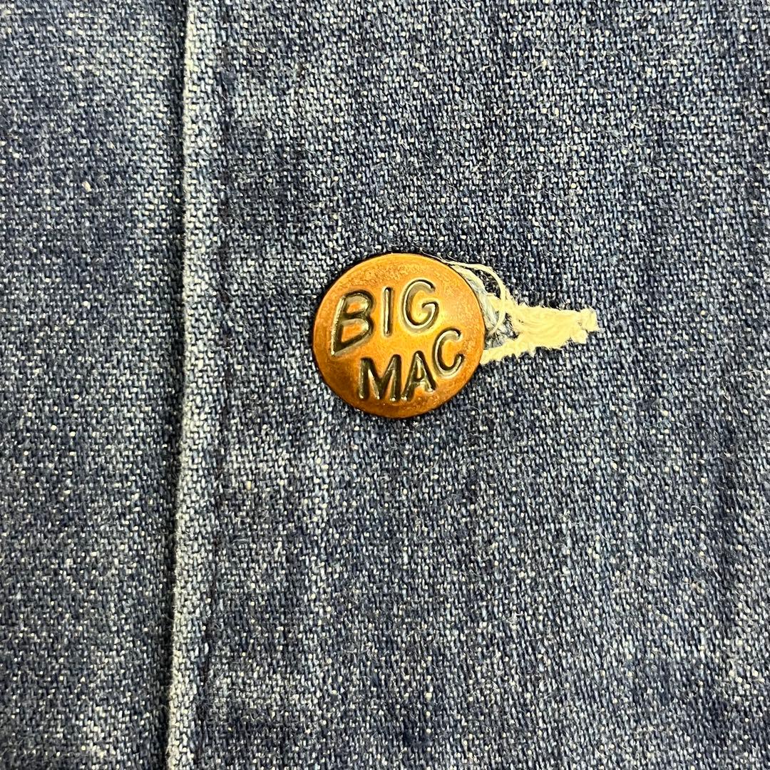 70'S BIG MAC 裏地無し デニム カバーオール インディゴ USA製