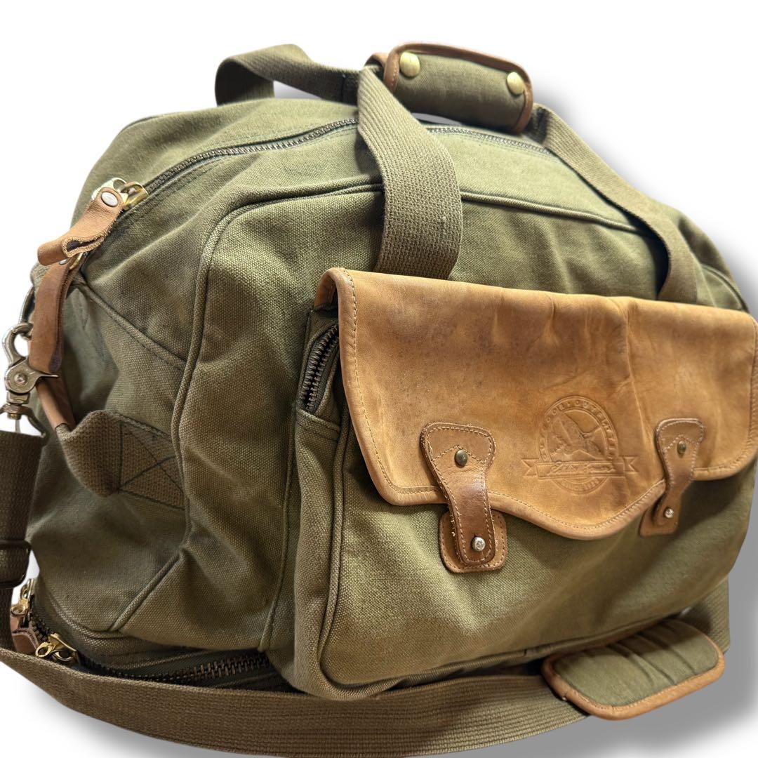 ★eddie bauer★ミリタリーボストンバッグ カーキグリーン 大容量