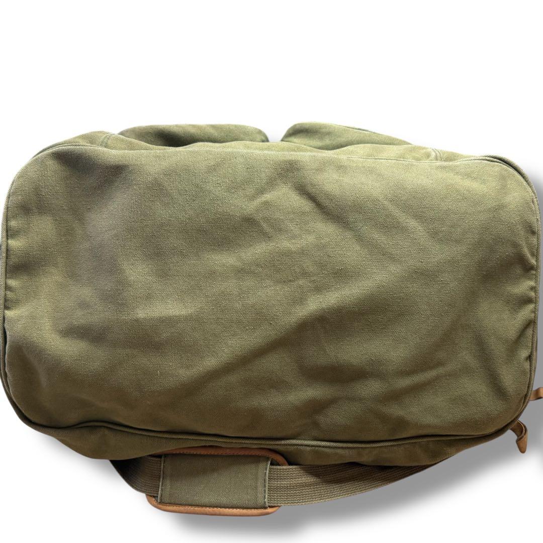 ★eddie bauer★ミリタリーボストンバッグ カーキグリーン 大容量