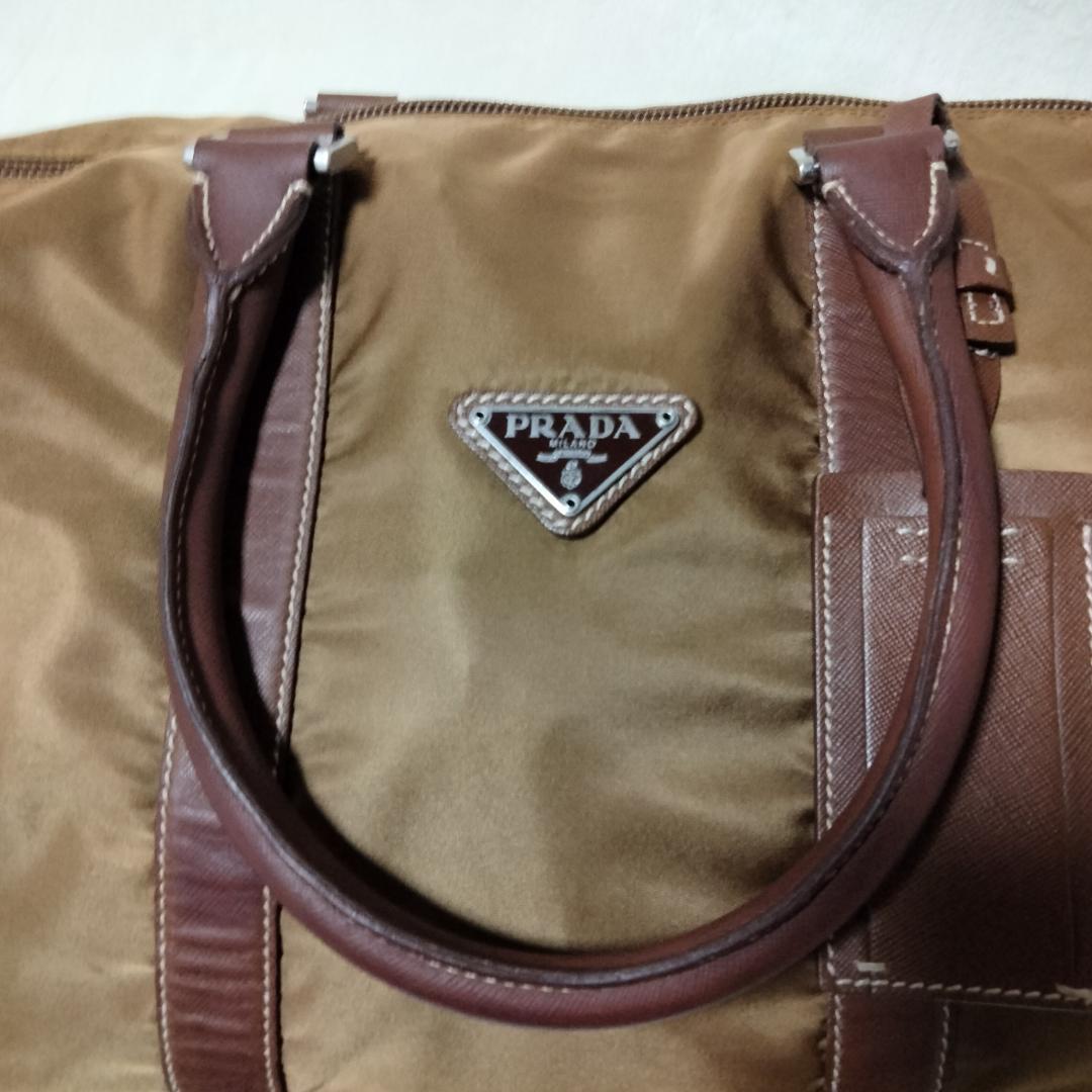 PRADA プラダ ボストンバッグ 2way ショルダー レザー ナイロン