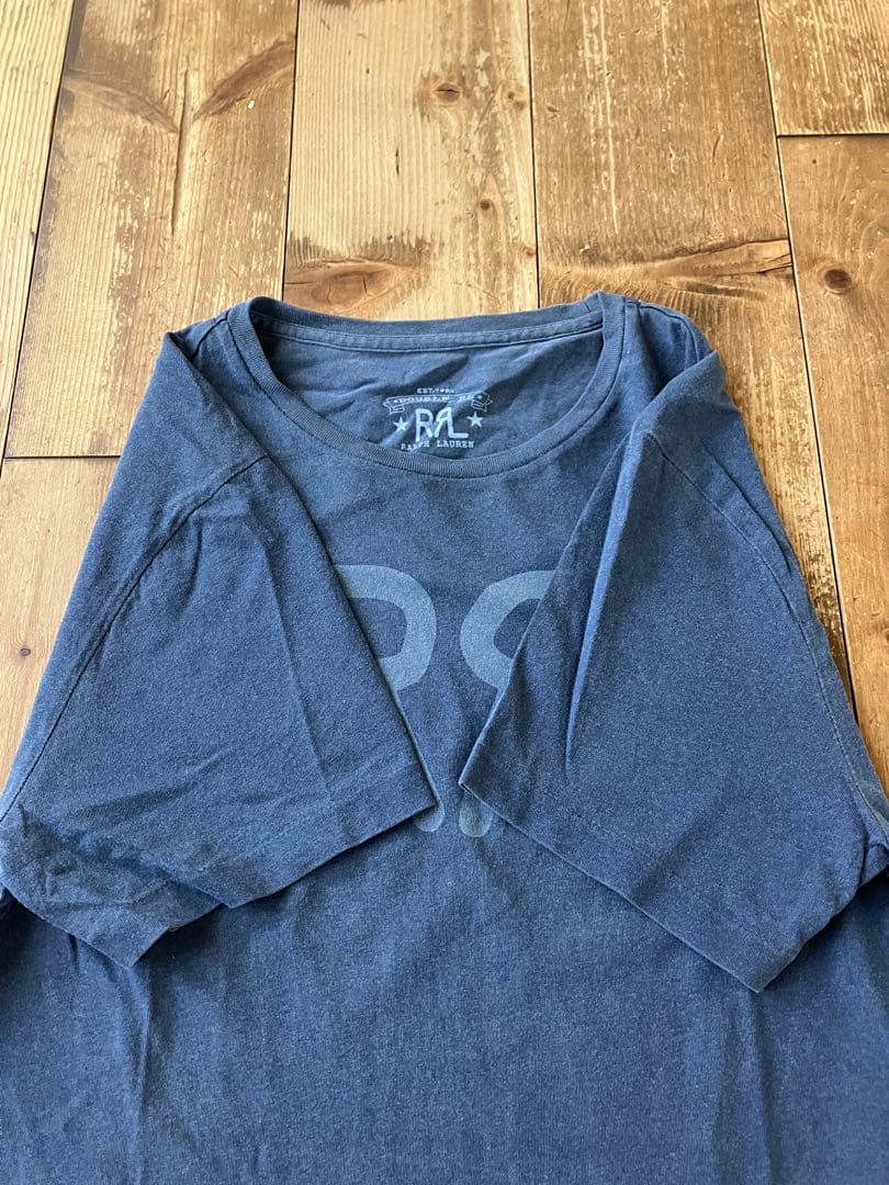 RRL DOUBLERL 半袖Tシャツ S 紺 USA製 RALPHLAUREN