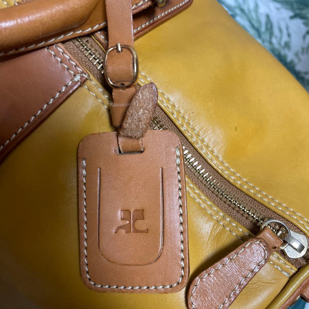 ✨Courreges マスタード 大容量ボストンバック