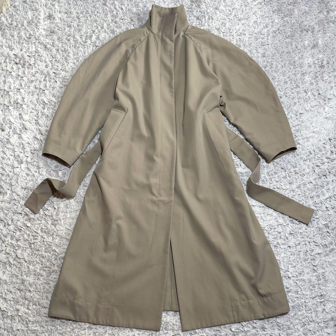 トゥデイフル 4.9万円　スタンドカラー ロング トレンチコート　ベルト付き