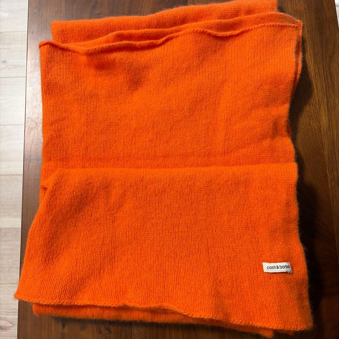 cash&barba キャッシュベイビー ストール H Orange マフラー