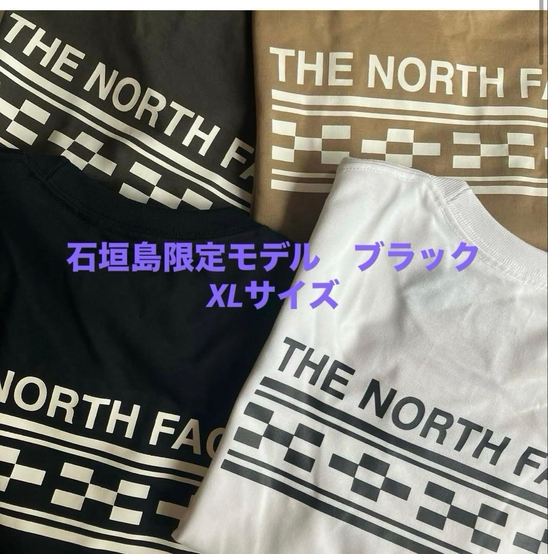 石垣島ノースフェイス　Tシャツ　ミンサー柄　ブラック　XLサイズ