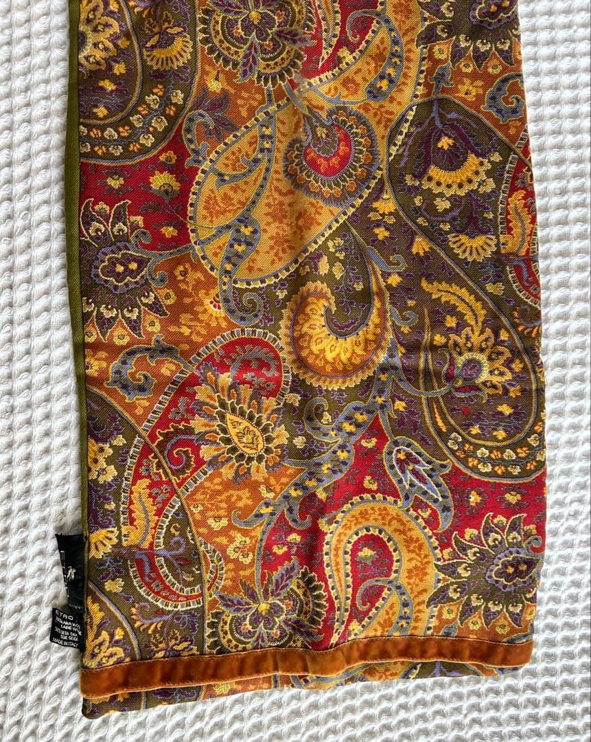 ETROウールシルク混ストール