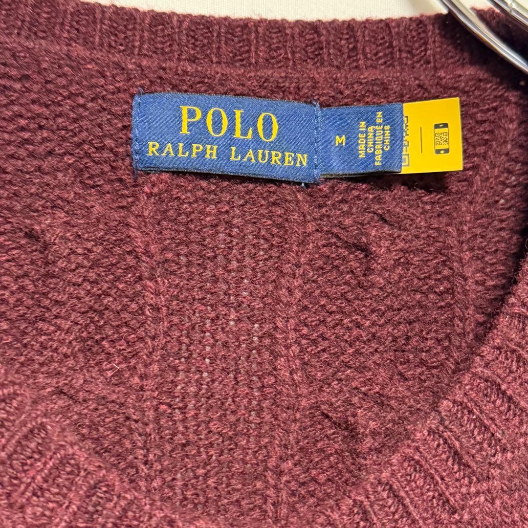 POLO RALPH LAUREN 現行 ケーブル カーディガン カシミヤ混