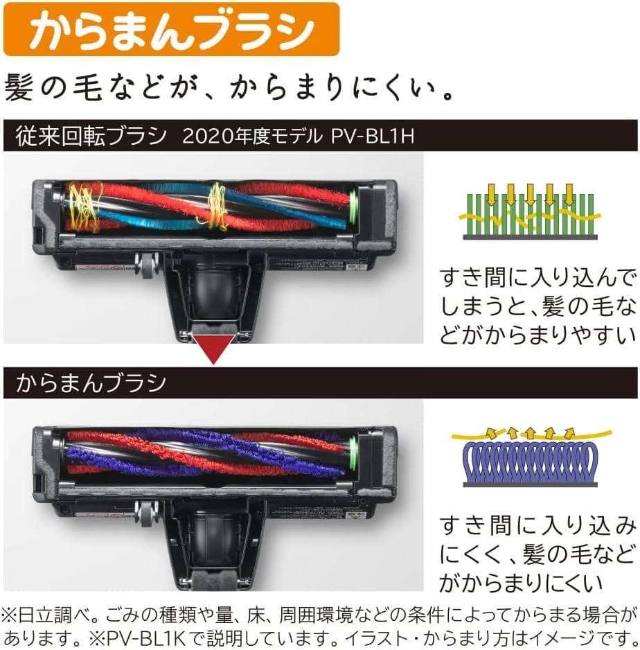 れい日立 ラクかるスティック コードレス PV-BL1K W ホワイト