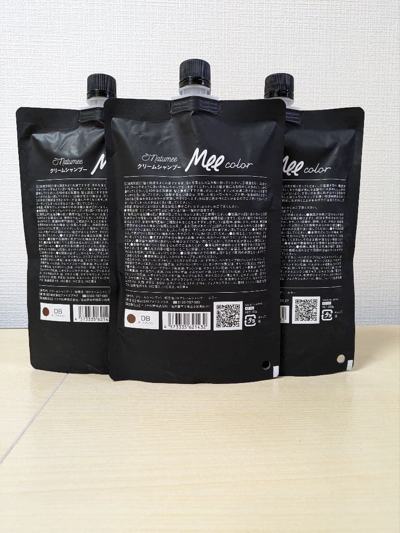 クリームシャンプー Mee color ミー カラー 350g ダークブラウン