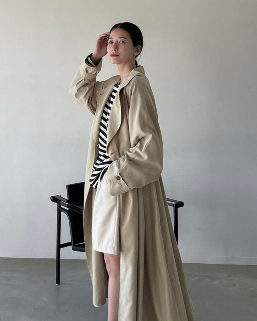 ジャケット・アウター CLANE BACK GATHER DRESS TRENCH COAT