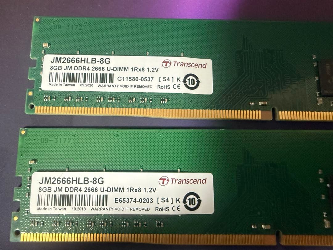 Transcend DDR4 2666Mhz 16GB ”8GB×2”