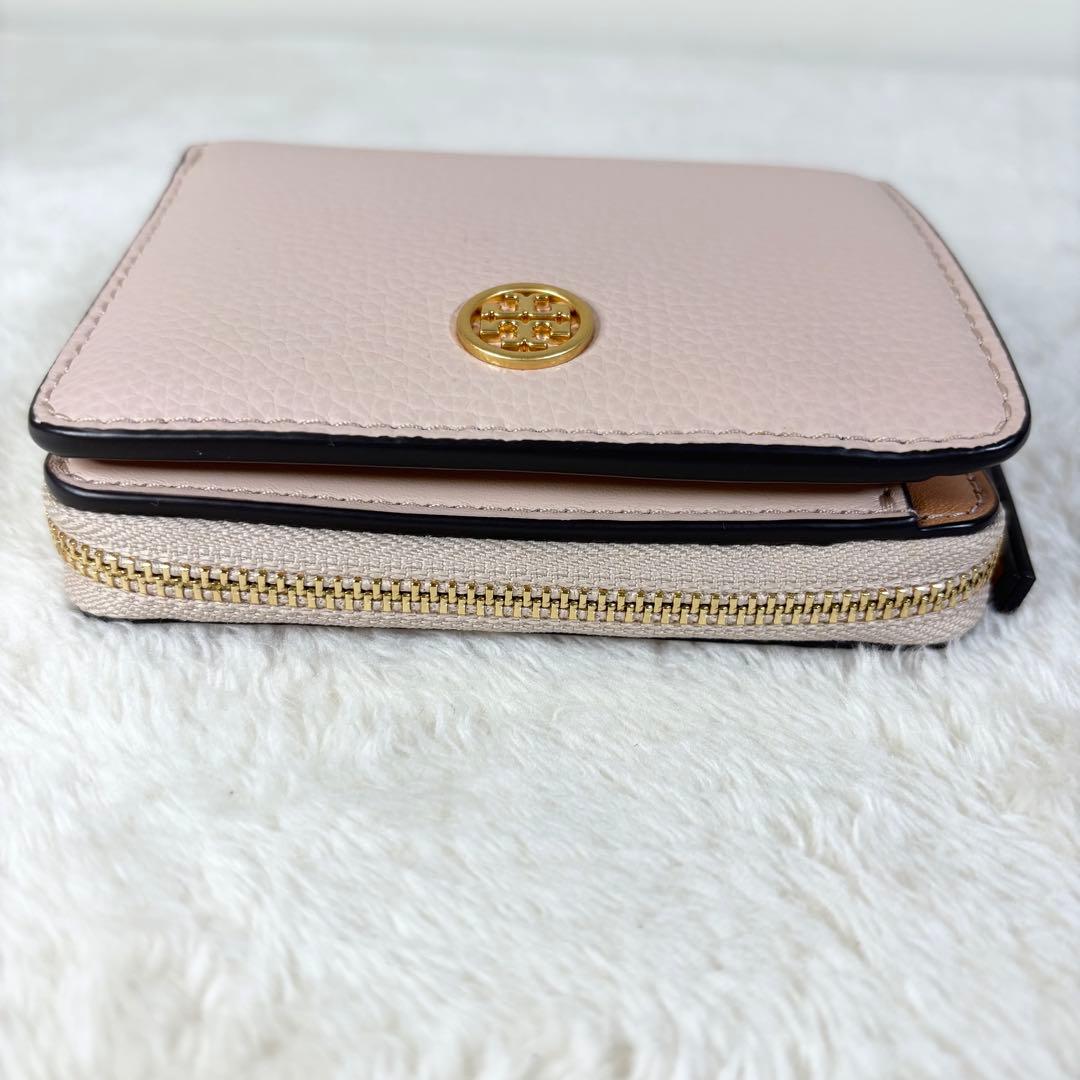 【TORY BURCH】トリーバーチ 美品 折り財布 ゴールドロゴ ロビンソン